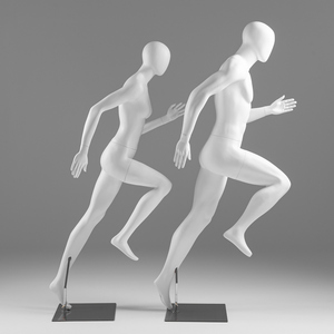 ホットセール中のグラスファイバー製ランニングポーズ筋肉質全身男性女性スポーツマネキン（頭部付き、アスレチックウェア展示用） - Product Image 5