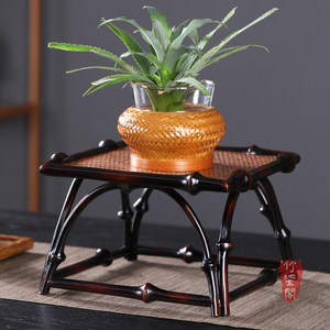 <b>Bamboo</b> Coffee <b>Table</b> Rattan Top Qiong <b>Bamboo</b> Frame Chinese Style Handmade Antique Design - Product Image 3