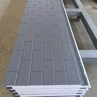 Panel Sándwich de Revestimiento Metálico para Pared Exterior de Poliuretano (PU) Aislante e Ignífugo para Construcción de Casas Prefabricadas
