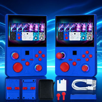 Console de jeu vidéo portable avec écran IPS de 4,5 pouces, style rétro, communication Wi-Fi, cadeau pour les passionnés de jeux vidéo, DC45V