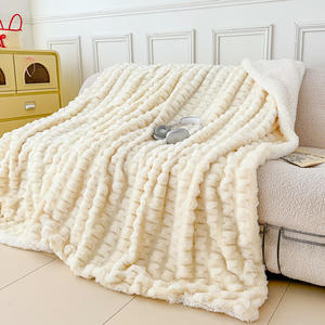 Fabrieksgroothandel Premium Sherpa Fleece Verdikte Dubbellaagse Hot Selling Ultra Zachte Kantoor Lunchpauze Dekentje - Product Image 3