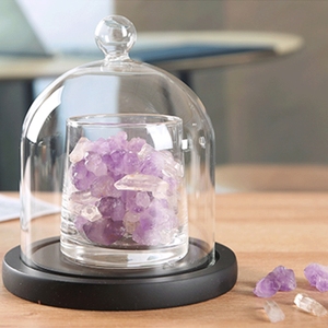 Cúpula de <span class=keywords><strong>Cristal</strong></span> Decorativa Navideña con Vela LED, Flor Rosa en Cúpula de <span class=keywords><strong>Cristal</strong></span> con Base de Madera - Product Image 5