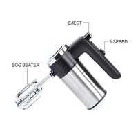 Mixer Tangan Listrik CX-6611 5 Kecepatan 200W Stainless Steel dengan Motor AC Tembaga Murni, Tombol Ejektor, Warna Dapat Disesuaikan