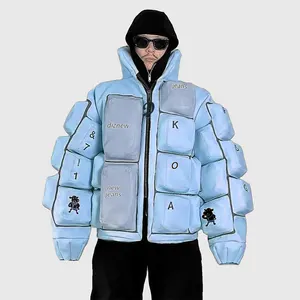 DiZNEW 2023 Nova Alta Qualidade Moda Teclado Casacos Masculinos Puffer Jacket Fabricação Logotipo Personalizado