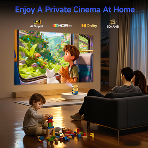 Projecteur portable OBE Minions 3 1080P 300 CVIA avec mise au point automatique, correction trapézoïdale, écran 40-100 pouces, WiFi 6, HDMI, USB, projection cinéma maison - Product Image 5