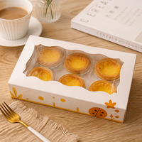 Boîte à tarte avec couvercle à charnière en carton alimentaire, emballage pour livraison de repas, fourniture OEM ODM pour boulangeries et commerces à emporter