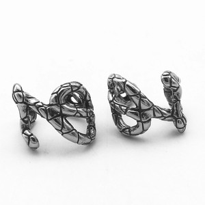 yunnique Snake <b>Cuff</b> <b>Earrings</b> Titanium Steel Animal Shape Geometric Design For Men And Women Fashion Jewelry - Product Image 1