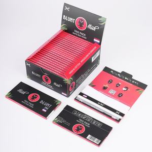 Carnet de papier à rouler avec logo personnalisé imprimé, fermeture basique, OEM, gomme arabique naturelle, filtre non blanchi pour fumer - Product Image 3