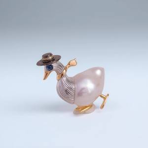 จี้แฟชั่นผู้หญิงแบบ DIY 31328 เงินแท้ S925 พร้อมลูกปัดมุกทรงเป็ดเปล่าขนาด 10-12 มม. สำหรับทำเครื่องประดับ - Product Image 3