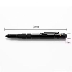 Stylo tactique d'extérieur en aluminium pour la défense personnelle - Outil multifonction avec lampe torche et brise-vitre pour hommes et femmes - Product Image 4