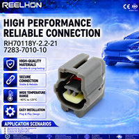 Konektor Otomatis Betina 1 Pin Tahan Air Warna Abu-Abu Tua untuk Kabel Sensor Toyota, Pesan 70118Y-2.2-21 7283-7010-10
