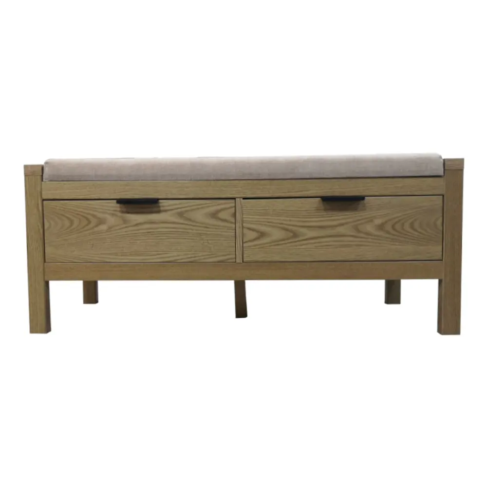 Entryway Storage Bench with Drawers & Padded Seat Cushion, Hallway Bench Shoe Cabinet Folding Shoe Rack Bench