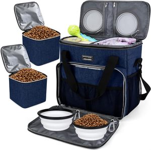 Échantillon gratuit Transporteur de voyage pour animaux de compagnie à hauteur flexible pour chats et chiens | Sac de transport pour animaux de compagnie à côtés souples avec clips de sécurité - Product Image 1