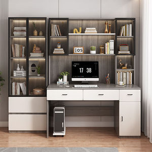 Bàn gỗ dày đặc tất cả trong một hộ gia đình bàn nhỏ phòng ngủ hutch kết hợp trẻ em học sinh viết Bàn máy tính - Product Image 2