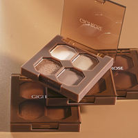 Palette d'ombres à paupières mates et scintillantes de haute qualité, imperméable, longue durée, 4 couleurs, marque privée GIGI Rose, vente en gros, meilleurs cosmétiques