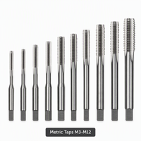 Kit de 40 pièces d'outils de filetage métriques et SAE en acier à roulements GCr15 M3-M12 pour réparation de filetages, avec porte-mèche, clé à taraud et mallette