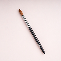 Pinceau à ongles professionnel en acrylique 100% Kolinsky, taille américaine personnalisée, manche en métal serpent, pour manucure, pinceau à ongles pur Kolinsky # 16 # 18 # 20
