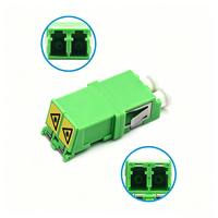 Adaptateur de fibre optique monomode duplex LC APC avec boîtier en plastique et obturateur automatique rabattable