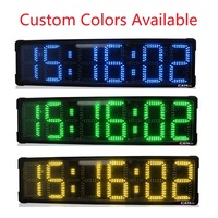 Grande horloge LED de 10 pouces de haut format HH:MM:SS, chronomètre à compte à rebours numérique étanche pour les sports de marathon en plein air