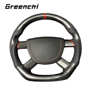 พวงมาลัยคาร์บอนไฟเบอร์แบบฐานเรียบสำหรับฟอร์ด โฟกัส V348 รุ่นสปอร์ต อัพเกรดและปรับแต่งพวงมาลัยแบบไม่มีถุงลมนิรภัย - Product Image 2