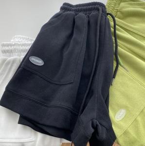 Shorts de sport décontractés taille haute pour femmes, nouvelle version coréenne, coupe ample à jambe large avec cordon de serrage, vente en gros - Product Image 2