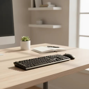 OEM ODM Vente en gros personnalisée Claviers et souris sans fil 2,4 GHz Combos 104 touches Ensemble de bureau de base avec <span class=keywords><strong>clavier</strong></span> rétroéclairé LED - Product Image 6