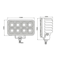 Phare de travail LED tout-terrain 4x4 de 4,5 pouces à faisceau large IP69K 12V 24V 3 pouces, éclairage LED pour camion