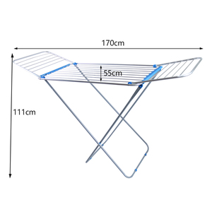 Appendiabiti a Forma di Ala Personalizzabile di Grandi Dimensioni, Stendibiancheria Multifunzionale Pieghevole a Singolo Livello - Product Image 6