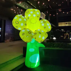 New Design Fancy Quality Flower Decoration Inflatable Led Lighting Flower Balloon For Event Decoration