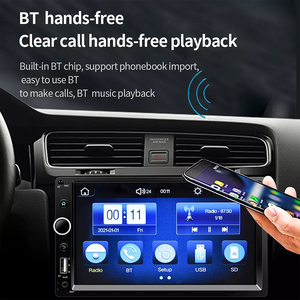 Màn hình cảm ứng 1024x600 2 DIN đôi 7 inch đài phát thanh xe <span class=keywords><strong>MP5</strong></span> Máy nghe nhạc với BT <span class=keywords><strong>FM</strong></span> SD USB AUX gương liên kết Video Stereo điều khiển từ xa - Product Image 5