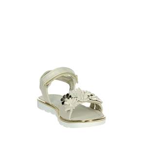 Sandalias Asso para Niña AG-17210, Sandalias de Plataforma con Decoración de Flores Blancas y Plateadas - Product Image 5