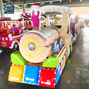 Centre commercial 24 personnes Candy Thème Attraction Parc d'attractions Manèges Enfants Train électrique sans rail à vendre - Product Image 1