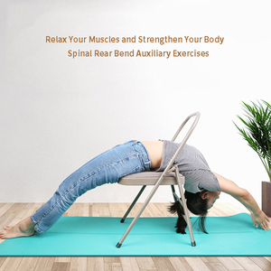 Iyengar Yoga-Stuhl Maßgefertigter Multifunktionaler Klappbarer Rutschfester Umweltfreundlicher Yoga-Zubehör mit Individuellem Logo Metallrahmen - Product Image 5