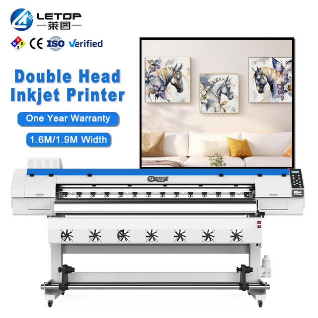 LETOP 1.6M 1.9M Machine Printing Plotter Car Stickers Vinyl Multi Color Automatic Inkjet Printers Roll to Roll Inkjet Printer