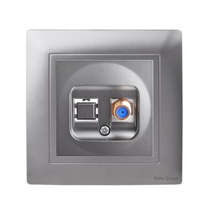 Enchufe de pared doble para datos de ordenador con panel táctil, categoría 6, para electrodomésticos estándar, color blanco, tipo PC Firewall Board - Product Image 1