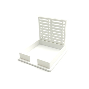 Post It Note Template Holder 20 Cm X 20 Cm White PLA <b>Material</b> For Desk Organization With Custom Logo Option - Product Image 1