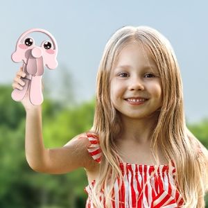 Deportes al aire libre Juguetes Niños Plástico Silencioso Portátil Presionado a mano Ventilador de refrigeración Dibujos animados Mini Jellyfish Fan - Product Image 6
