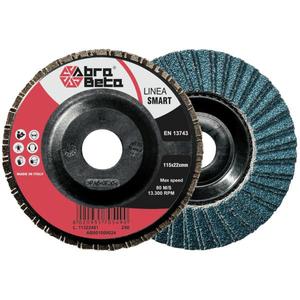 ABRA BETA - AB001000026 Discos de solapa con respaldo de nylon y tela de circonio con perfil plano (paquete múltiple) ABRASIVOS - Product Image 1