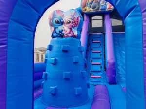 <span class=keywords><strong>Castillo</strong></span> Hinchable con Tobogán Temático de Stitch para Fiestas Infantiles <span class=keywords><strong>en</strong></span> Interiores y Exteriores, Diversión y Juego <span class=keywords><strong>en</strong></span> el Patio Trasero, Equipo para Parque de Diversiones - Product Image 3
