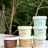Gobelet en papier pour crème glacée à paroi simple, de qualité alimentaire, biodégradable, recyclable, écologique, avec logo personnalisé imprimé