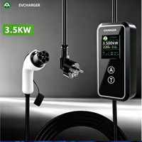 Nouveau chargeur EV AC 3,5 kW Type 2 16A portable, boîte de charge EV avec application Tuya, câble de 5 m, IP66, différentes prises, EVSE domestique