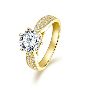 <b>Custom</b> Unisex Eternity 925 Sterling Silver Diamond Natural Fine Jewelry Engagement Ring - Product Image 5