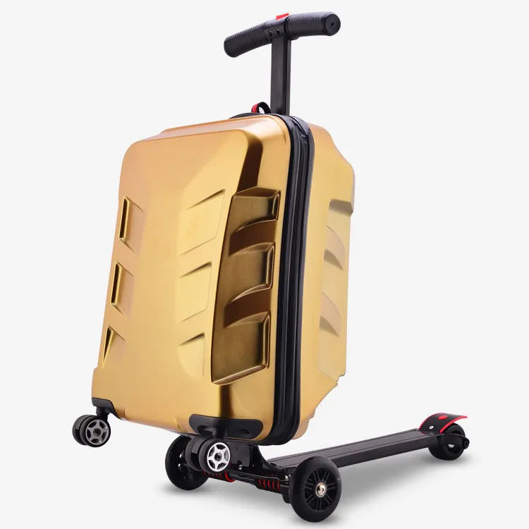 Sk01 Opvouwbaar 21 Inch Reis Trolley Tas Bagage Koffer Tas Voor Kinderen Met Scooter