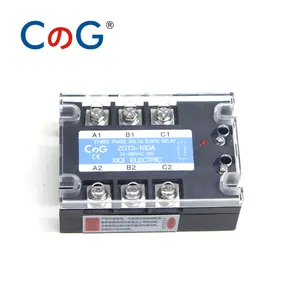 CG 3 Phase 80A 100A SSR 3-32V DC Control 24-480V AC 3 Phase Solid State Relay 80DA 100DA