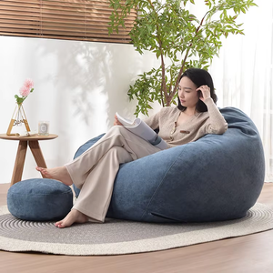 حقيبة حصير مفردة حديثة ، سرير كرسي ، مسند ظهر للشرفة ، غرفة نوم ترفيهية ، قماش منجد - Product Image 3