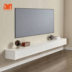Mobile TV Sospeso a Parete in Compensato con Vano Portaoggetti per Arredamento Moderno del Soggiorno - Product Image 2