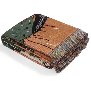 Cheap Mexican Bohemian Woven Low Moq Aztec Travel Picnic Blankets