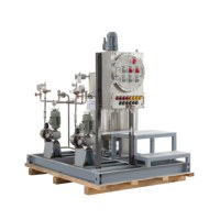 Système de pompe doseuse chimique automatique en acier inoxydable PLC sur skid pour le traitement des eaux usées