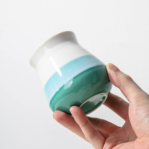 Tasse à café en céramique à <span class=keywords><strong>double</strong></span> paroi pour dégustation, style italien, pour espresso, aromatique et sensorielle, cuite au four, couleur maloné - Product Image 4