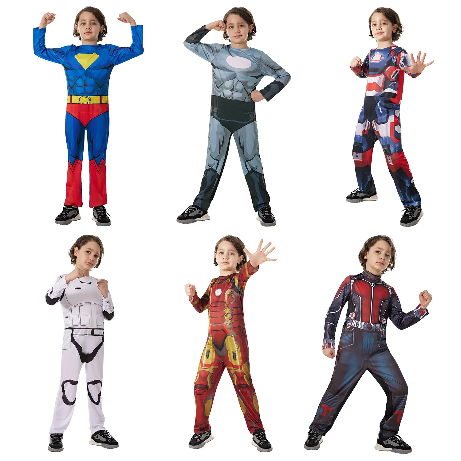 New Style Kinder Super Cool Langarm Jumps uit Karneval Halloween oder Party Cosplay Superhelden Kostüme für Kinder Jungen